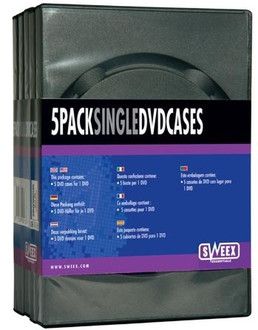 Sweex 5 Pack Single DVD Cases Schwarz