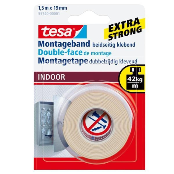 TESA Nastro biadesivo 19mm x 1.5m 1.5m Transparent stationery/office tape