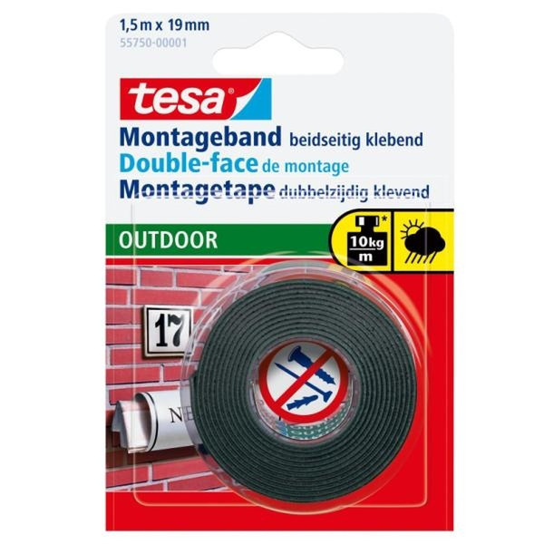 TESA Nastro biadesivo per esterni 19mm x 1.5m 1.5m stationery/office tape