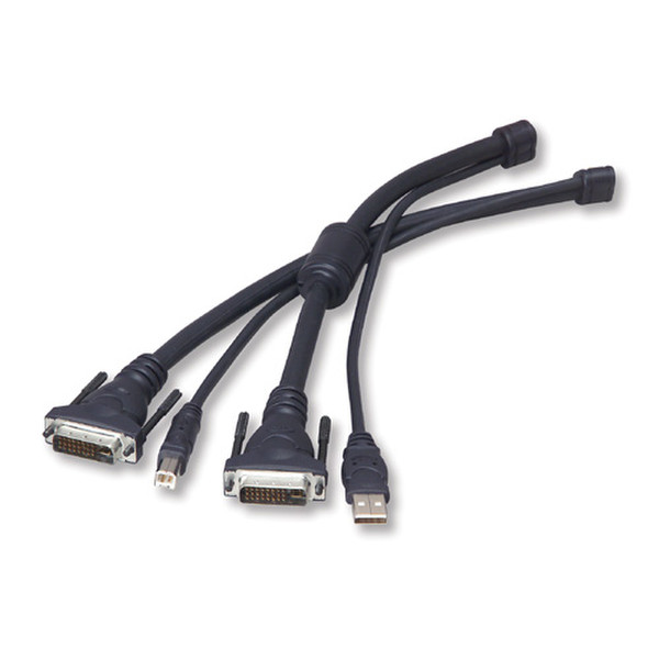 Belkin OmniView KVM Cable 1.8m, USB/DVI, Audio 1.8м Черный кабель клавиатуры / видео / мыши