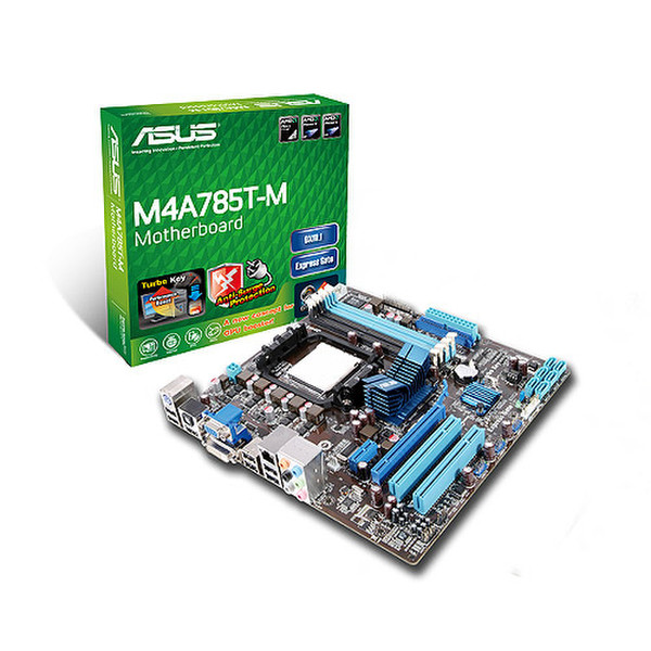 ASUS M4A785T-M AMD 785G Разъем AM3 uATX материнская плата