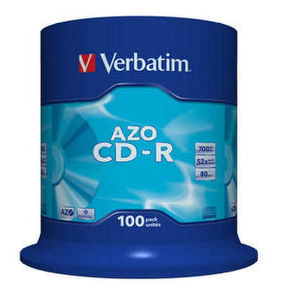 Verbatim CD-R AZO Crystal CD-R 700MB 100Stück(e)