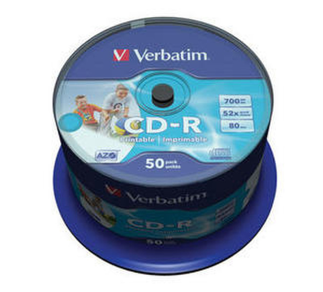 Verbatim CD-R AZO Wide Inkjet Printable - ID Branded CD-R 700MB 50pc(s)
