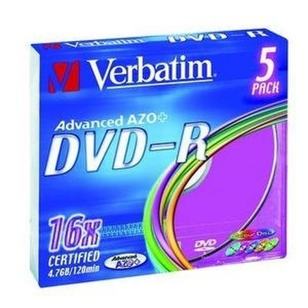 Verbatim DVD-R Colour 4.7GB DVD-R 5Stück(e)