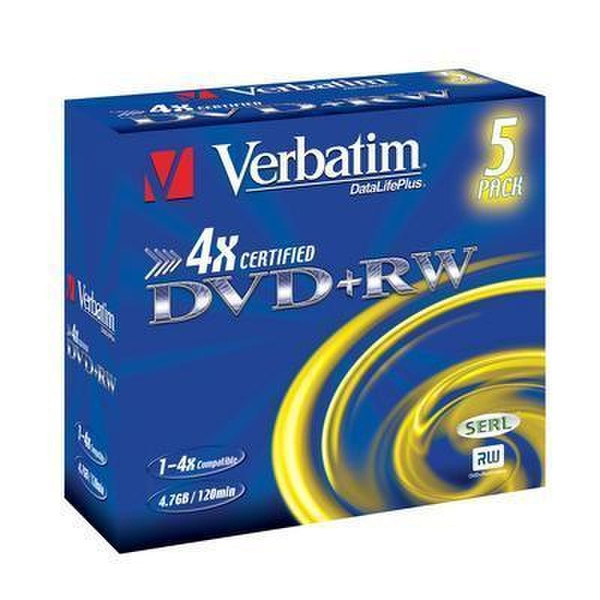 Verbatim DVD+RW Matt Silver 4.7GB DVD+RW 5Stück(e)