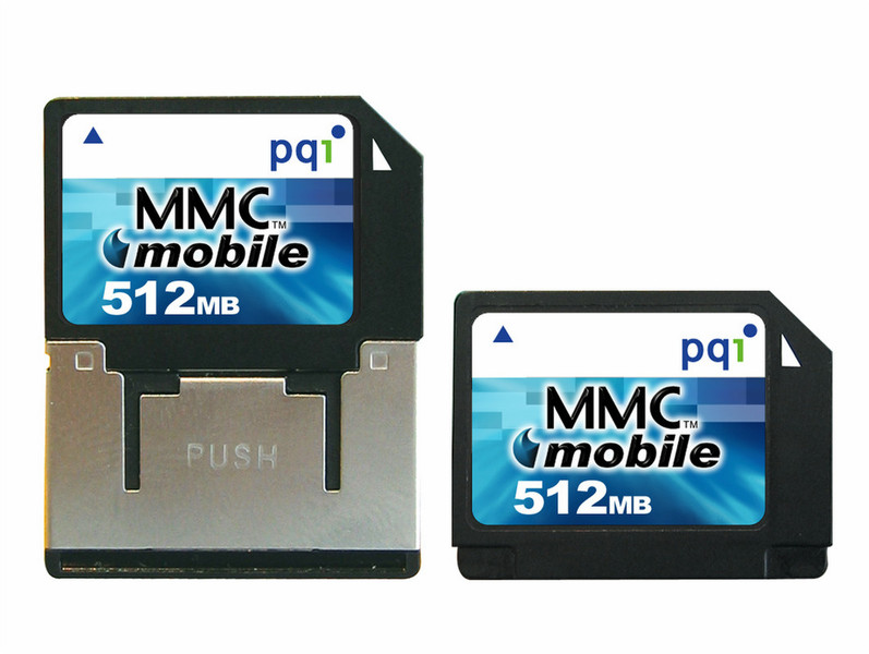 PQI Multimedia card Mobile, 512Mb 0.5GB MMC Speicherkarte