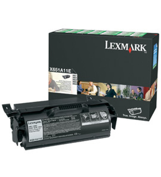 Lexmark X651A11E Картридж 7000страниц Черный тонер и картридж для лазерного принтера