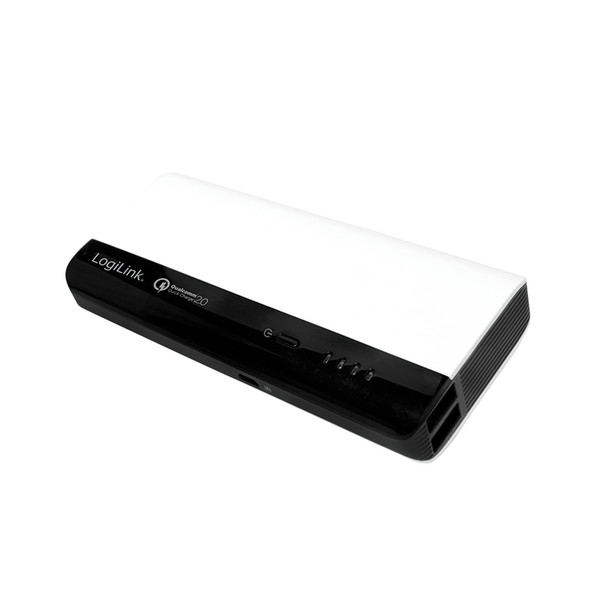 LogiLink PA0136 Литий-полимерная (LiPo) 10400мА·ч Черный, Белый внешний аккумулятор