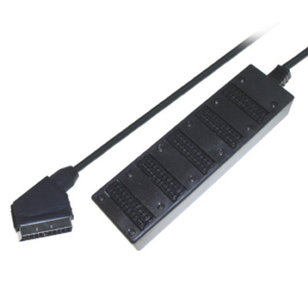 e+p VC 187 LOSE 0.5m SCART (21-pin) 5 x SCART (21-pin) Black SCART cable