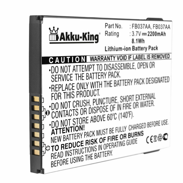 Akku-King 20105014 Lithium-Ion 2200mAh 3.7V Wiederaufladbare Batterie