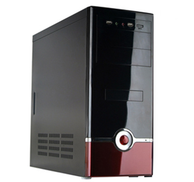 HKC 7062NR Midi-Tower 400W Black,Red computer case