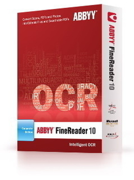 ABBYY FineReader 10 Corporate Edition Upgrade, 3 Licenses