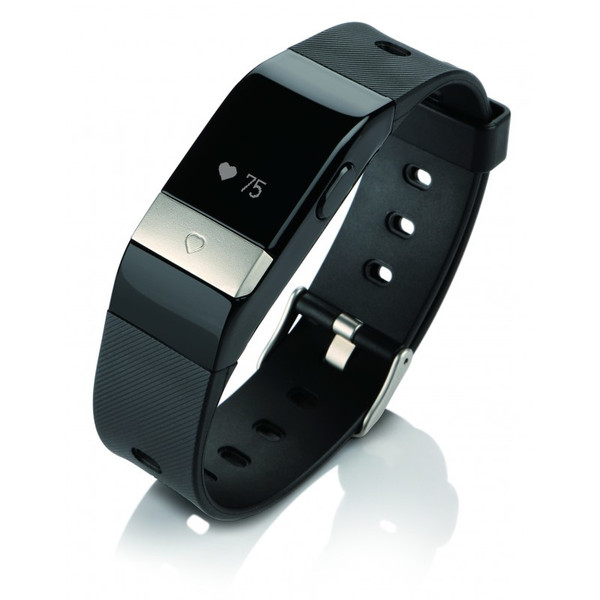 Mio MiVia Essential 350 Wristband activity tracker 0.48" Wireless Black,Silver