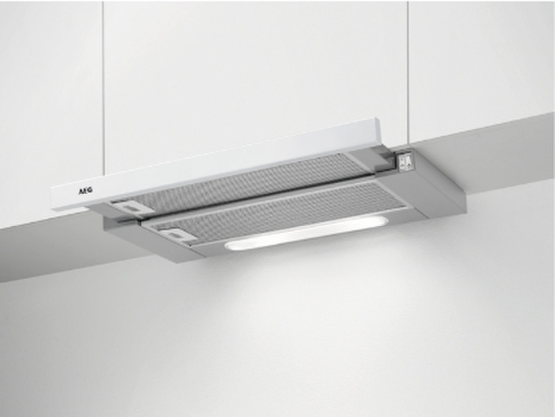 AEG DPE0600M Semi built-in (pull out) Grey cooker hood