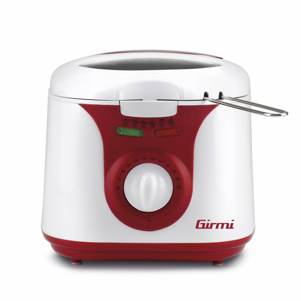 Girmi FG20 Stand-alone Deep fryer 2L 1200W Red,White