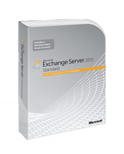 Microsoft Exchange Server 2010, Standard, EDU, 5 User CAL, EN