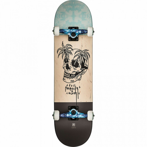 Globe Glb-Evil Paradise Complete Skateboard (classic) Maple wood Черный, Бирюзовый, Деревянный