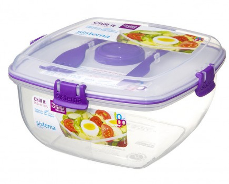 Sistema 1.63L Chill It To Go Square Box 1.63L Transparent,Violet 1pc(s)