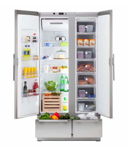 Festivo 100 CF Freestanding 527L A+ Grey,Stainless steel side-by-side refrigerator
