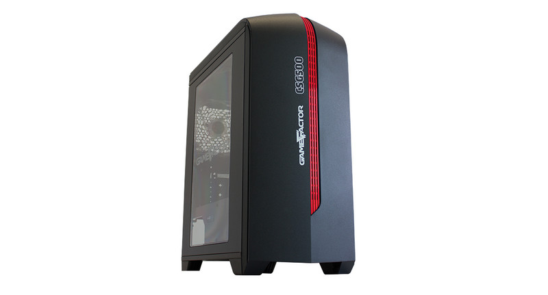 Game Factor CSG500 Micro-Tower Черный, Красный системный блок