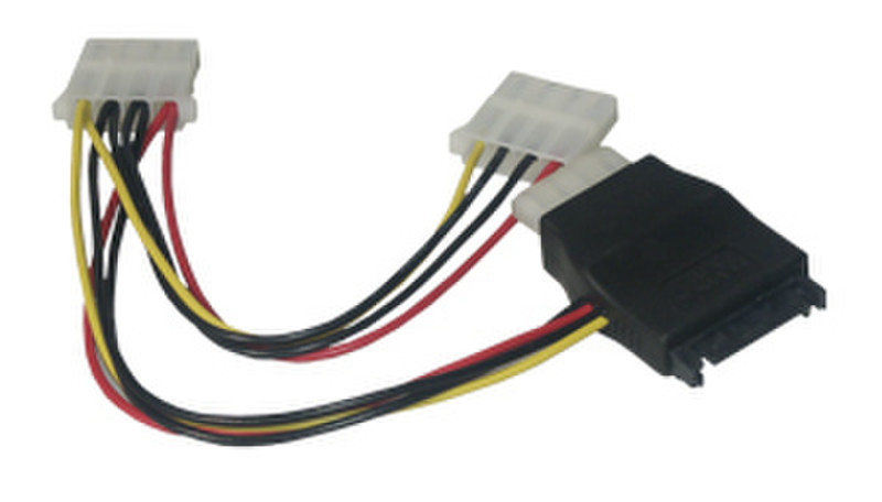 MCL Adapteur D'Alimentation SATA / 3x Molex 5''1/4 Разноцветный кабель питания