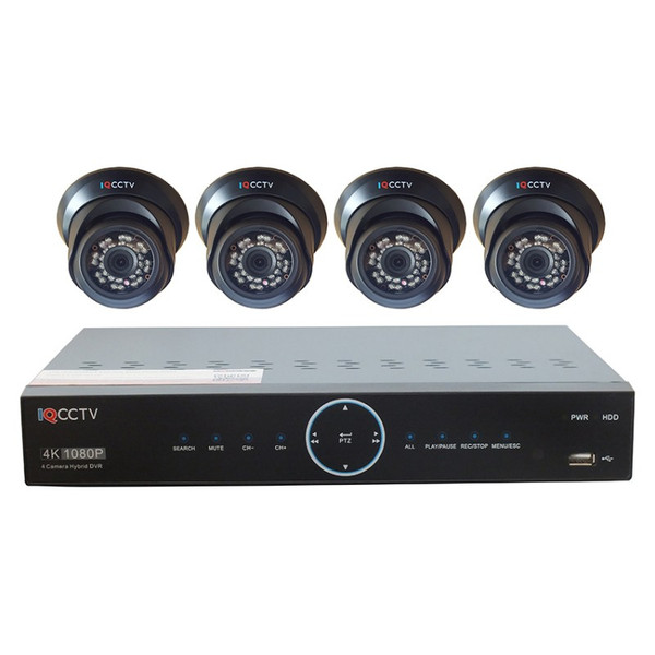 IQCCTV IQS1080V4H Verkabelt 4channels Videoüberwachungskit
