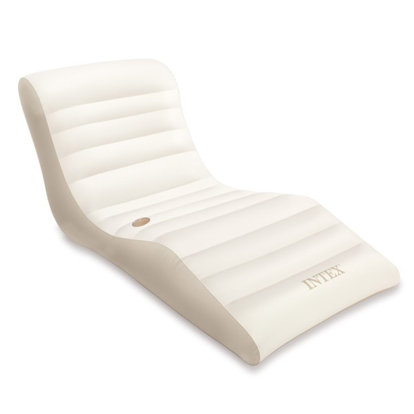 Intex 56861 White Vinyl Floating lounge chair pool & beach float