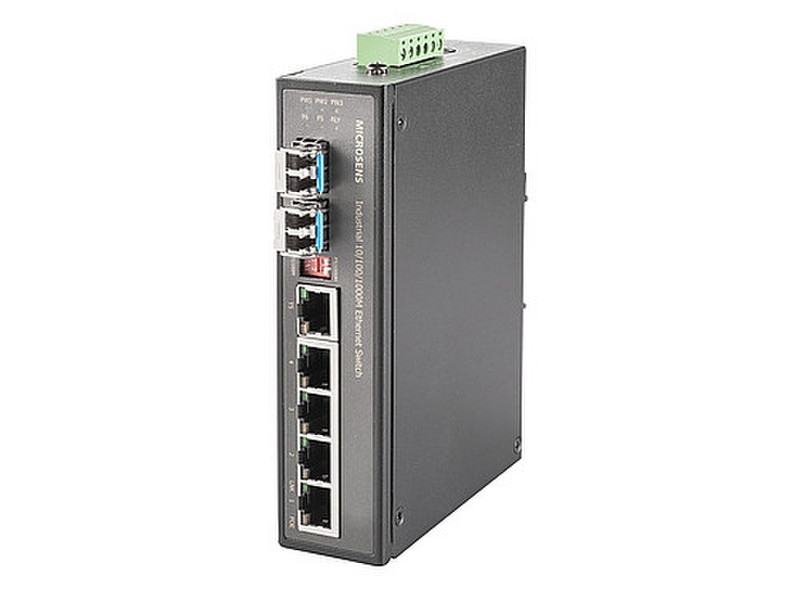 Microsense MS657203PX Unmanaged Gigabit Ethernet (10/100/1000) Power over Ethernet (PoE) Black network switch
