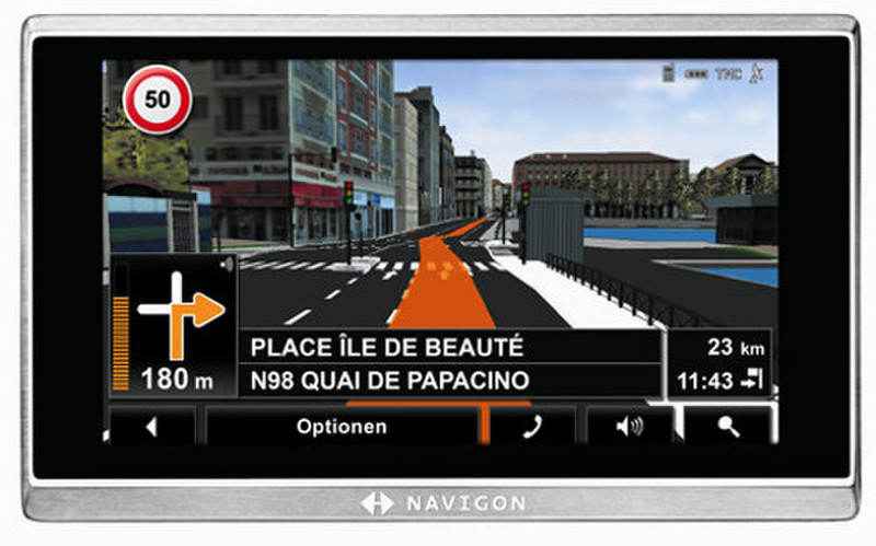 Navigon 8410 Fixed 5Zoll Touchscreen 225g Silber Navigationssystem
