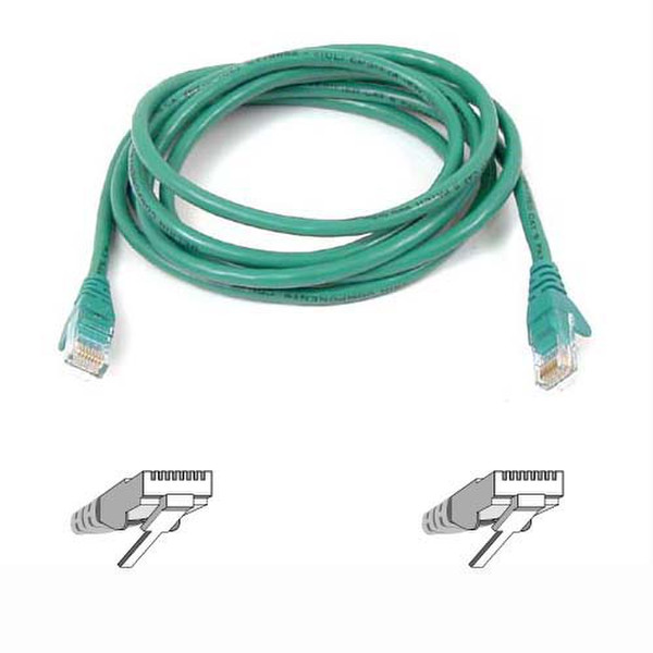 Belkin CAT5E SNAGLESS UTP 3M 3m Green networking cable