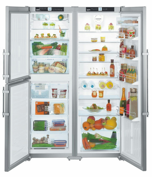 Liebherr SBSes 7353 Premium BioFresh NoFrost Freestanding 654L A++ Stainless steel side-by-side refrigerator