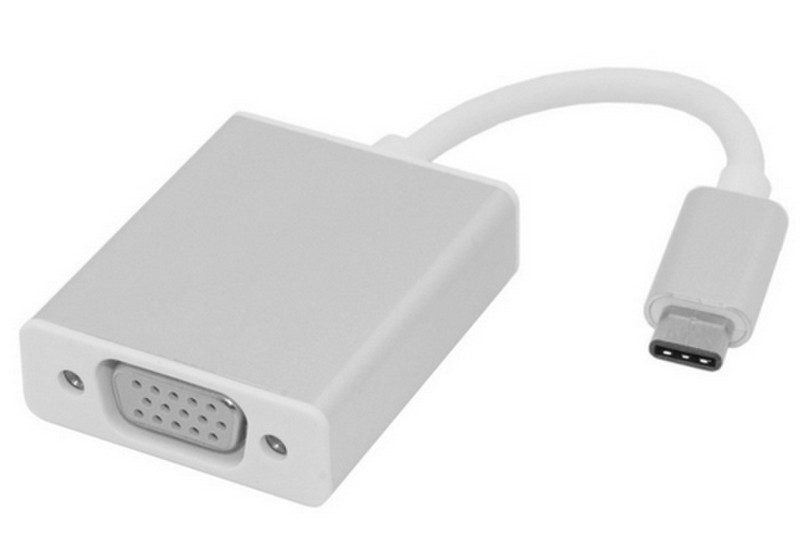 Microconnect USB3.1CVGAS 0.2m USB C VGA (D-Sub) Silber Videokabel-Adapter