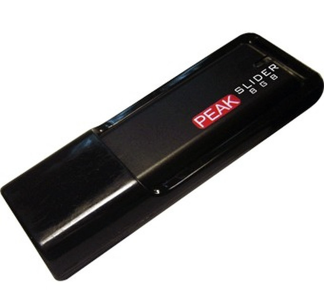 PEAK Slider Flash Drive 8GB 8ГБ USB 2.0 Тип -A Черный USB флеш накопитель