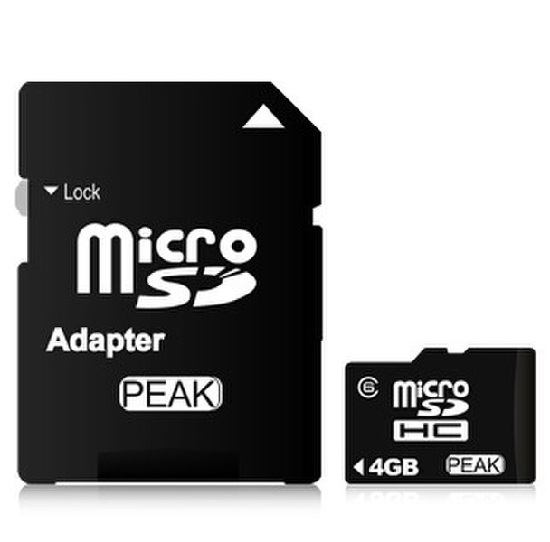 PEAK microSDHC Card Class 6 4GB 4GB MicroSDHC memory card