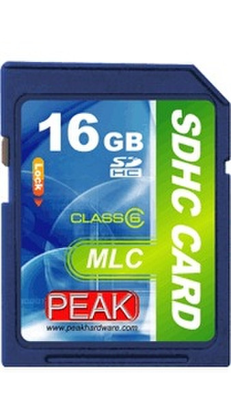PEAK SDHC Card MLC Class 6 16GB 16GB SDHC memory card