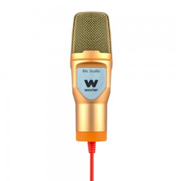 Woxter Mic-Studio Studio microphone Проводная Золотой, Оранжевый