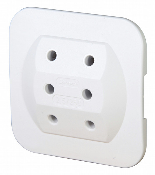 Kopp 174902005 Тип C (Europlug) Белый адаптер сетевой вилки