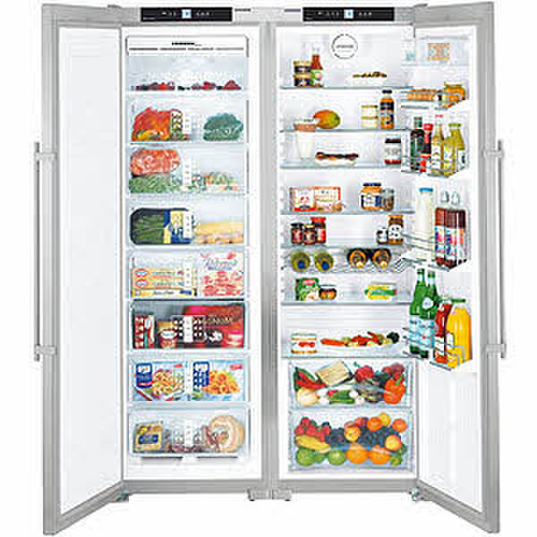 Liebherr SBSes 7252 Premium NoFrost freestanding 391L Stainless steel side-by-side refrigerator