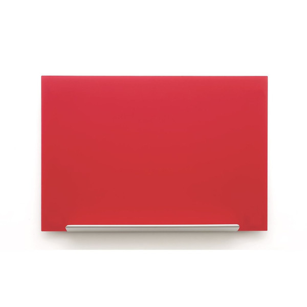 Nobo Diamond Glass Board Magnetic Red 1264x711mm