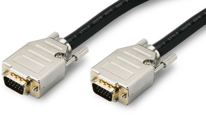 Kindermann 7496000125 25м VGA (D-Sub) VGA (D-Sub) Черный, Cеребряный VGA кабель