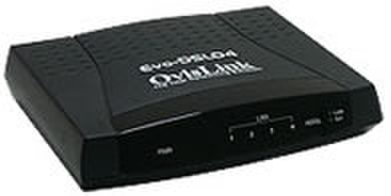 OvisLink EVO-DSL04 Eingebauter Ethernet-Anschluss ADSL Schwarz Kabelrouter