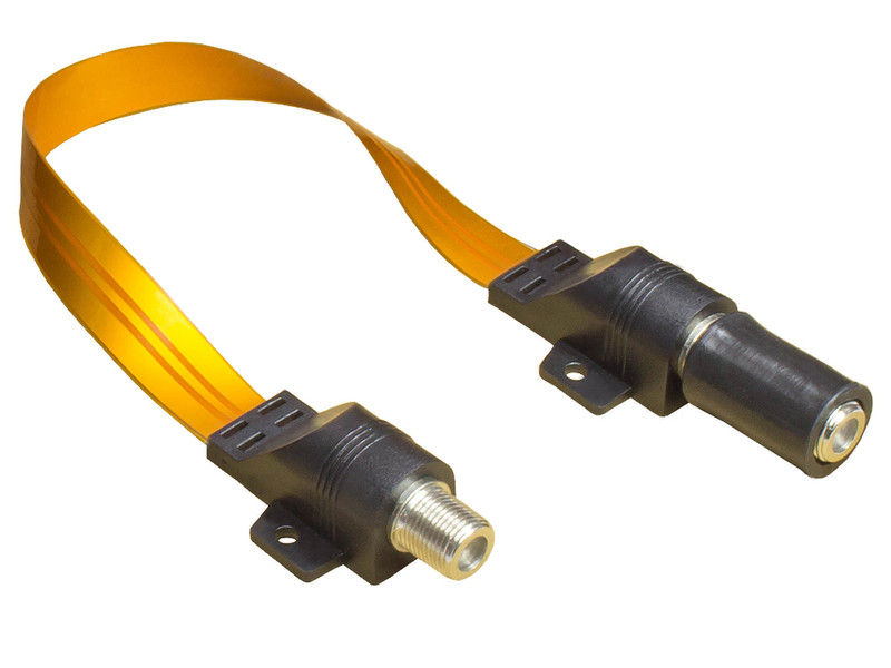 Alcasa S-1014Q 0.54м SAT Type-F Черный, Золотой, Прозрачный коаксиальный кабель