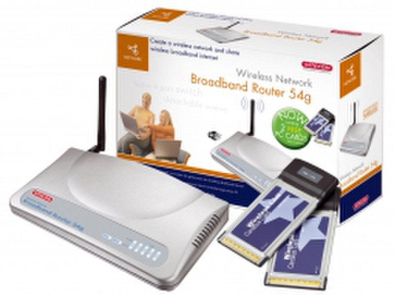 Sitecom WL-527 Wireless Network Router 54g + 2 WLAN Cards WLAN-Router