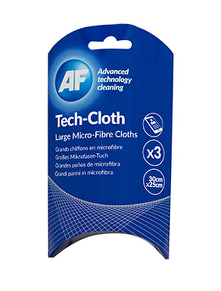 AF Tech Cloth Mikrofaser Blau 3Stück(e) Reinigungstücher