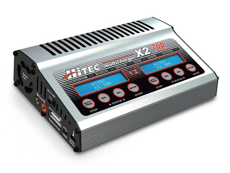 Hitec X2 700 Indoor battery charger Black,Grey
