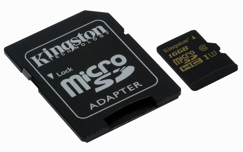 Kingston Technology Gold microSD UHS-I Speed Class 3 (U3) 16GB 16ГБ MicroSDHC UHS-I Class 3 карта памяти