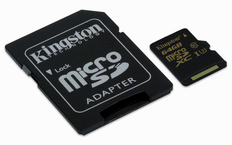 Kingston Technology Gold microSD UHS-I Speed Class 3 (U3) 64GB 64GB MicroSDHC UHS-I Class 3 memory card