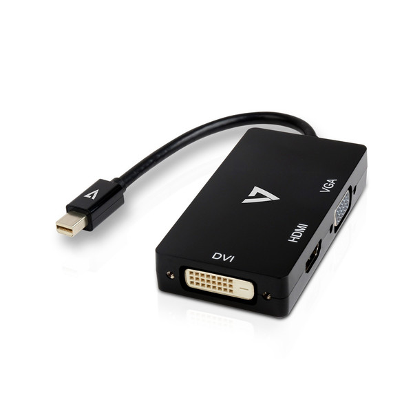 V7 8Q9072 0.1м Mini DisplayPort VGA + HDMI + DVI Черный