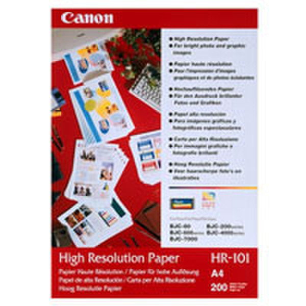 Canon Paper HR-101 (A4, 200 Sheets) Matt Weiß Druckerpapier