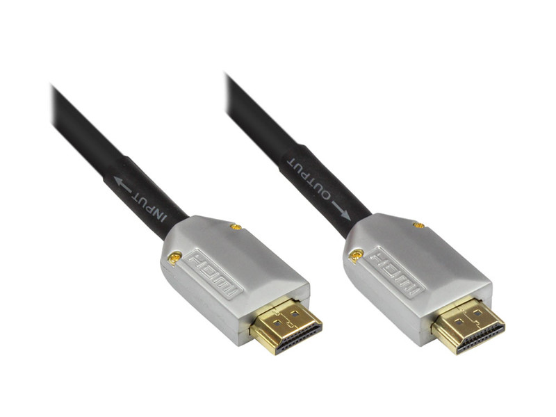 Alcasa 4514-AV10 10m HDMI HDMI Schwarz, Grau HDMI-Kabel